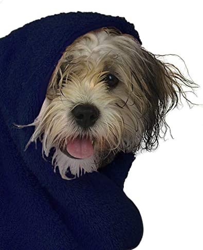 Navy Blue Personalised Dog Paw Towel - Any Name or Wording