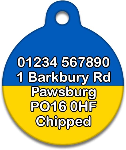 Ukraine Flag - Pet ID Tag