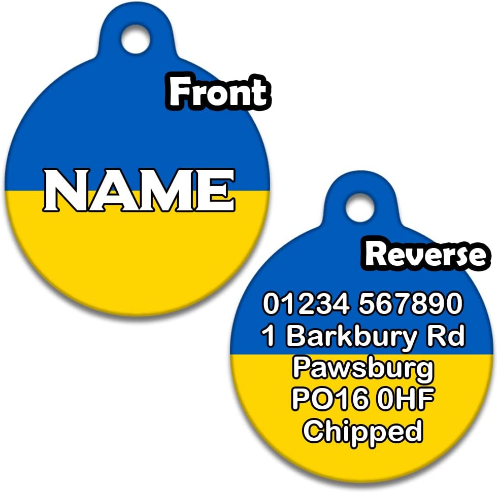 Ukraine Flag - Pet ID Tag