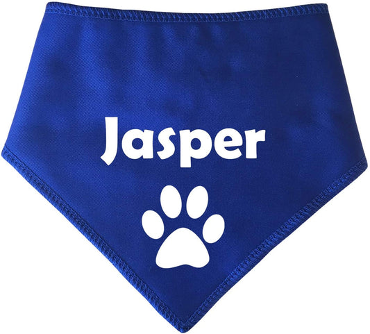 BLUE Paw Any Wording Or Name Dog Bandana