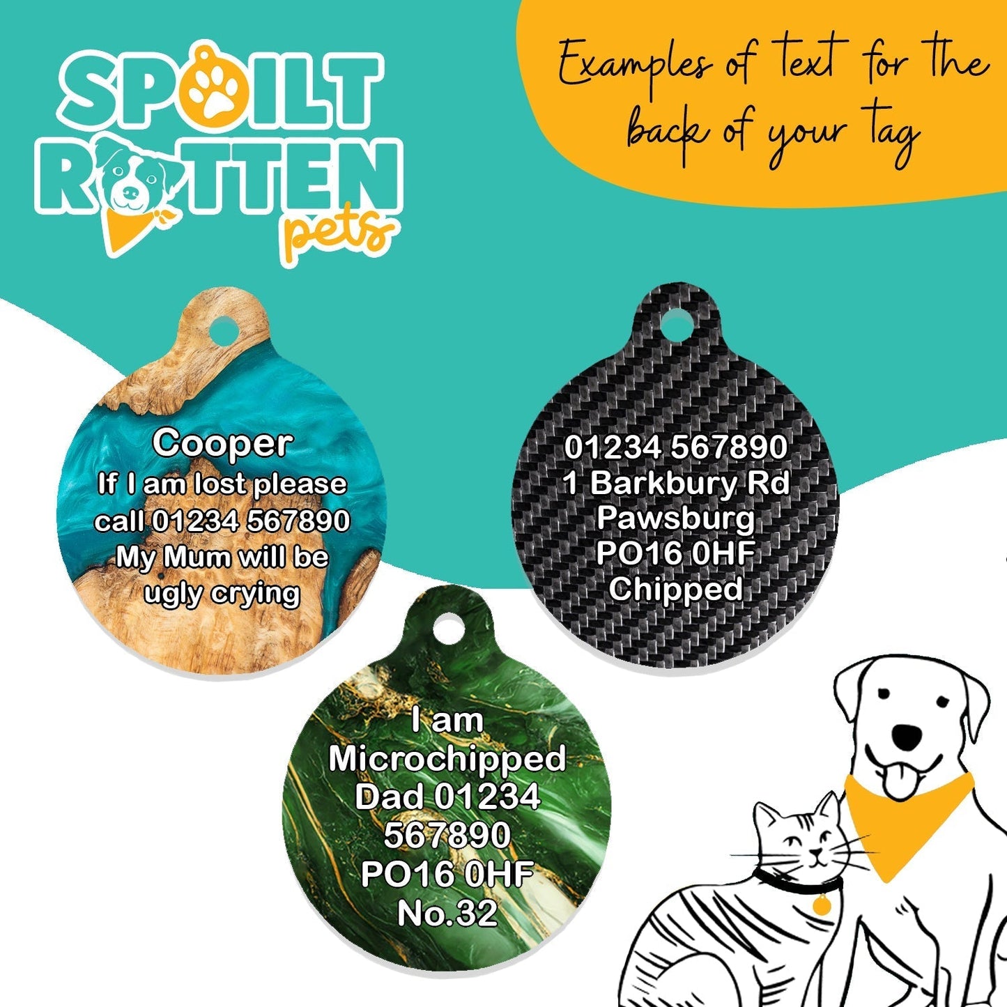 Resin Wood - Pet ID Tag