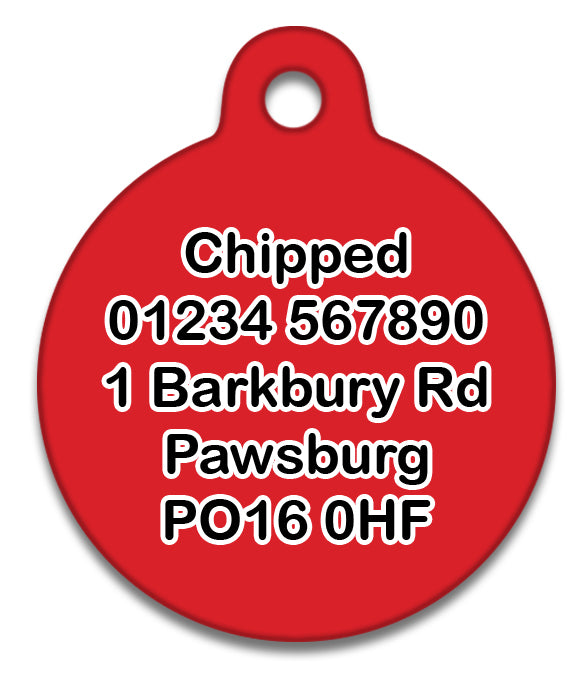 Campervan Red VW Dub Dog - Pet ID Tag