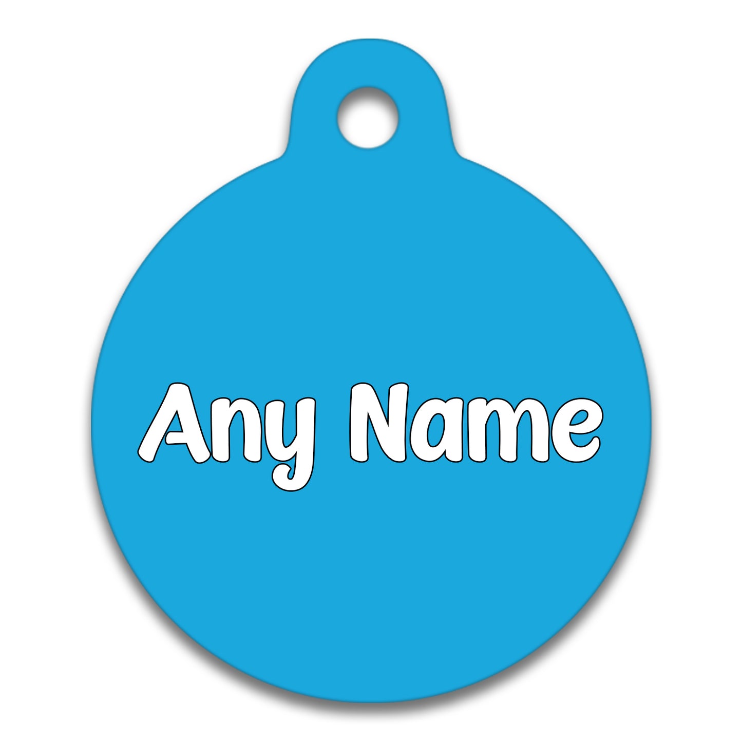 Blue Plain Colour - Pet ID Tag