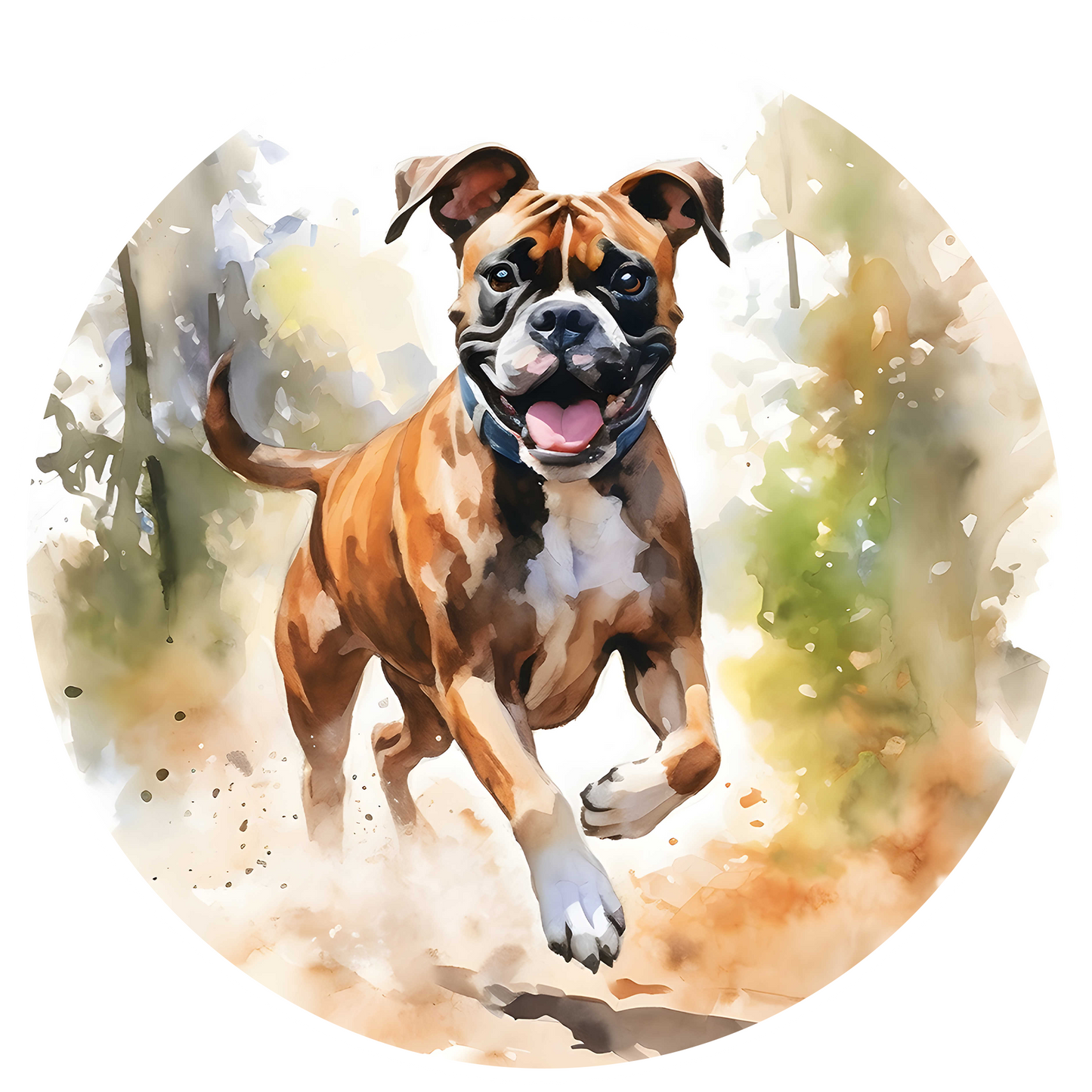 Black Any Breed Running Woodland Dog with Personalised Name Backpack