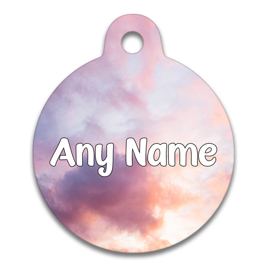 Pink Clouds - Pet ID Tag