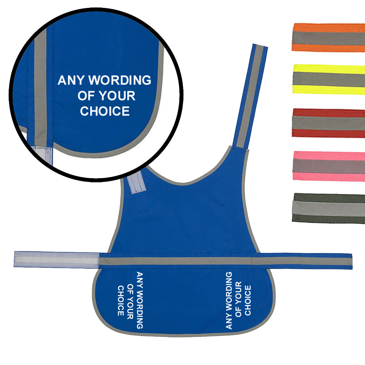 ANY WORDING OF YOUR CHOICE Personalised High Visibility Lightweight Coat
