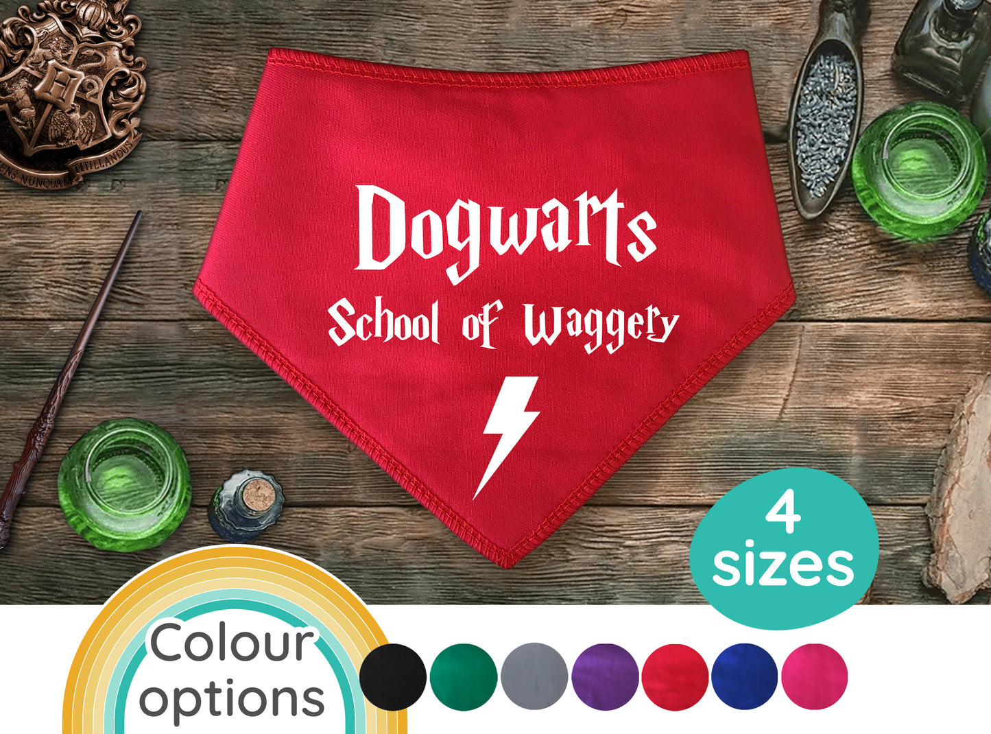 Dogwarts School of Waggery Dog Bandana