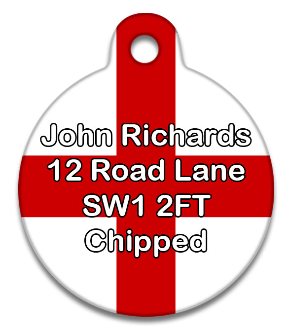 England St George Flag - Pet ID Tag