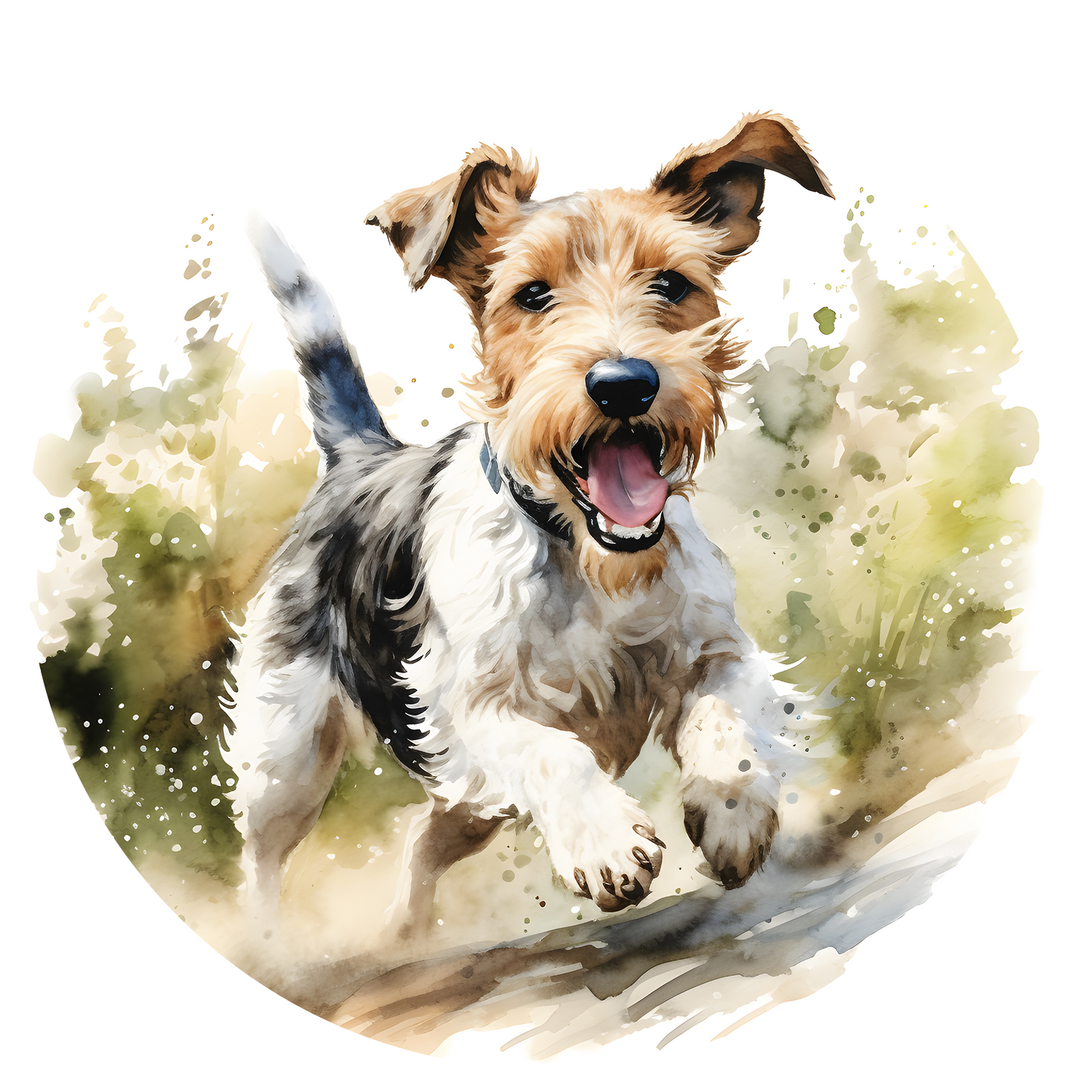 Black Any Breed Running Woodland Dog with Personalised Name Backpack