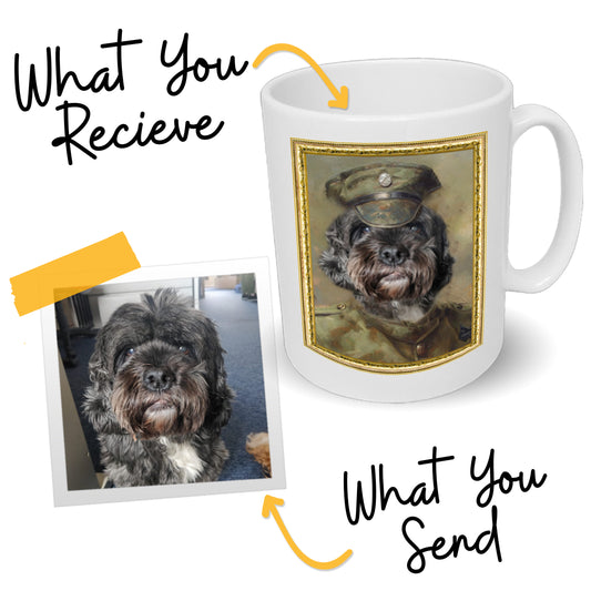 Soldier Personalised Pet Portrait Mug - Add Your Own Photo