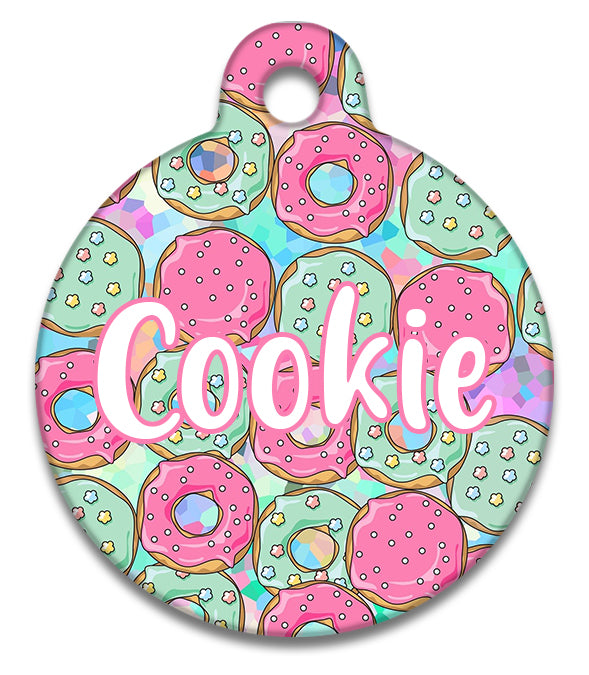 Pink & Mint Doughnuts - Pet ID Tag