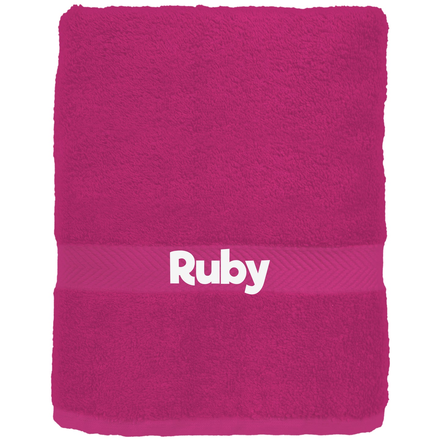 Hot Pink Cerise Pet Towel Personalised With Name or Wording