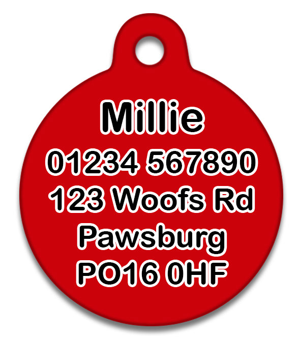Lost As Fuck Red - Pet ID Tag