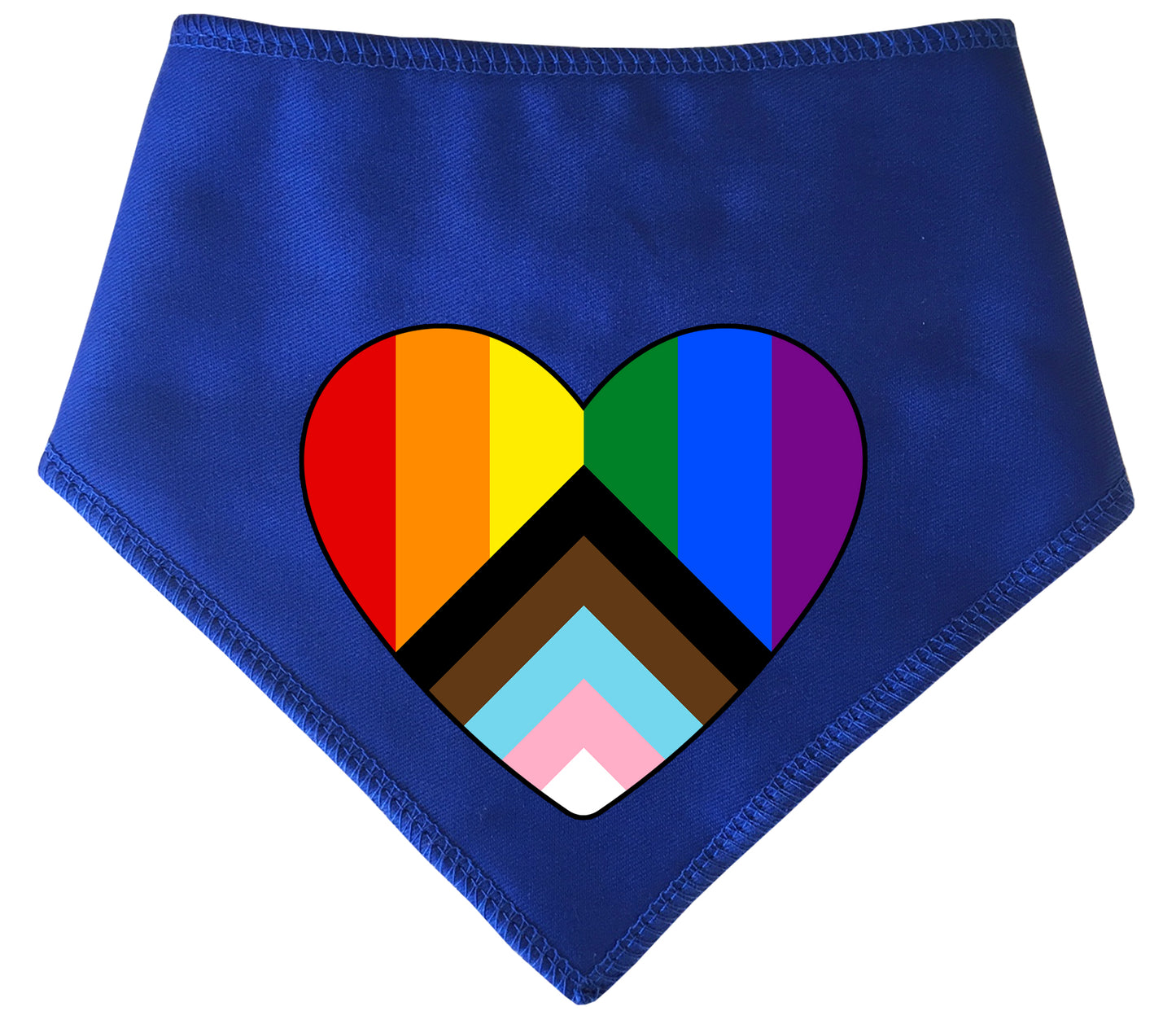 Pride Heart Progress Flag Dog Bandana