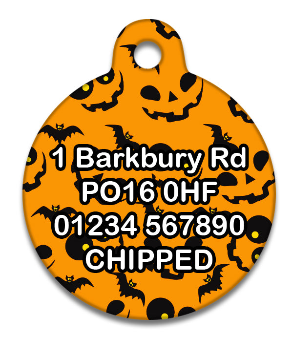 Pumpkin Faces - Pet ID Tag