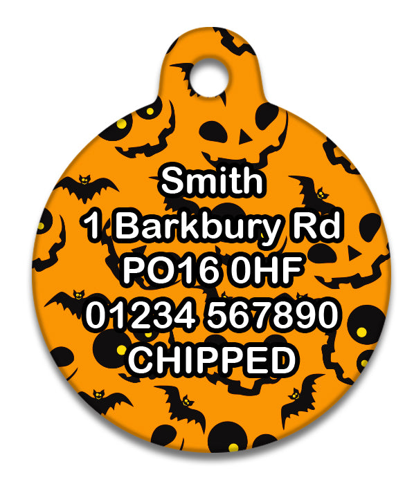 Pumpkin Faces - Pet ID Tag