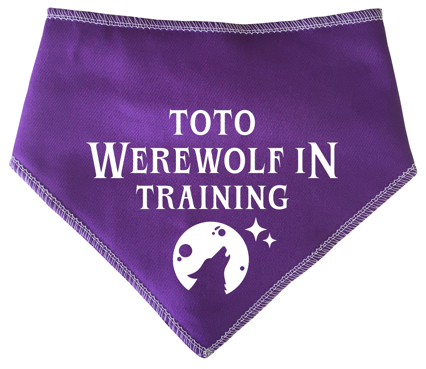 Werewolf In Training Purple Personalised Dog Bandana