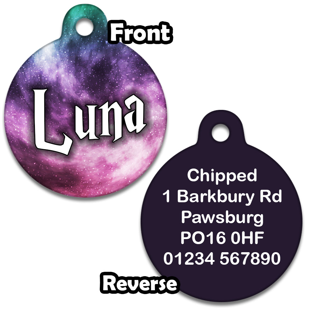 Wizard Spell Purple Mist - Pet ID Tag