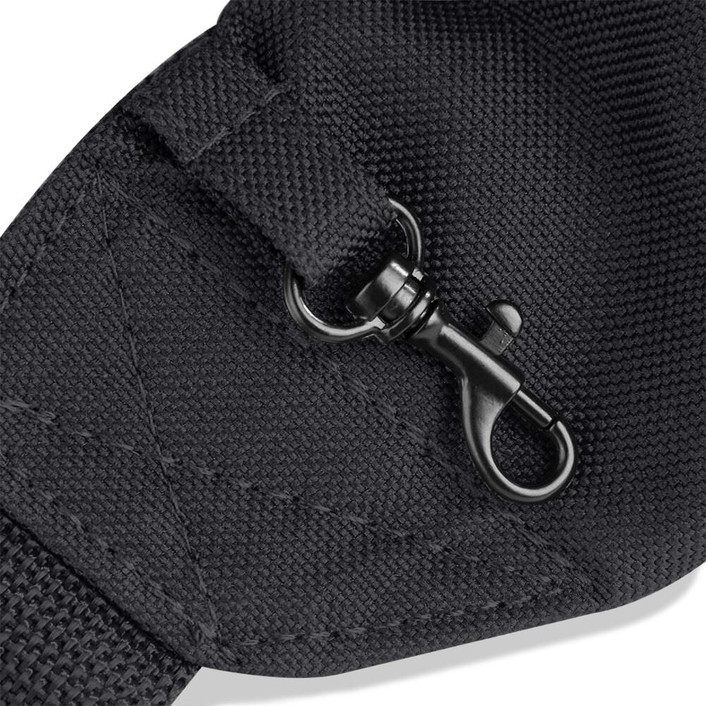Waist or Crossbody Dog Walking Bag Black Personalised With Breed & Wording