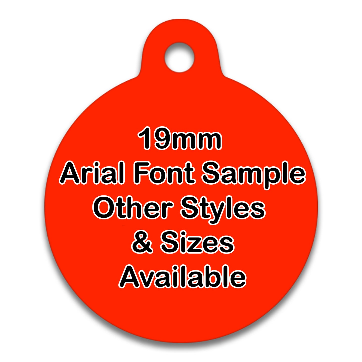 Red Plain Colour - Pet ID Tag