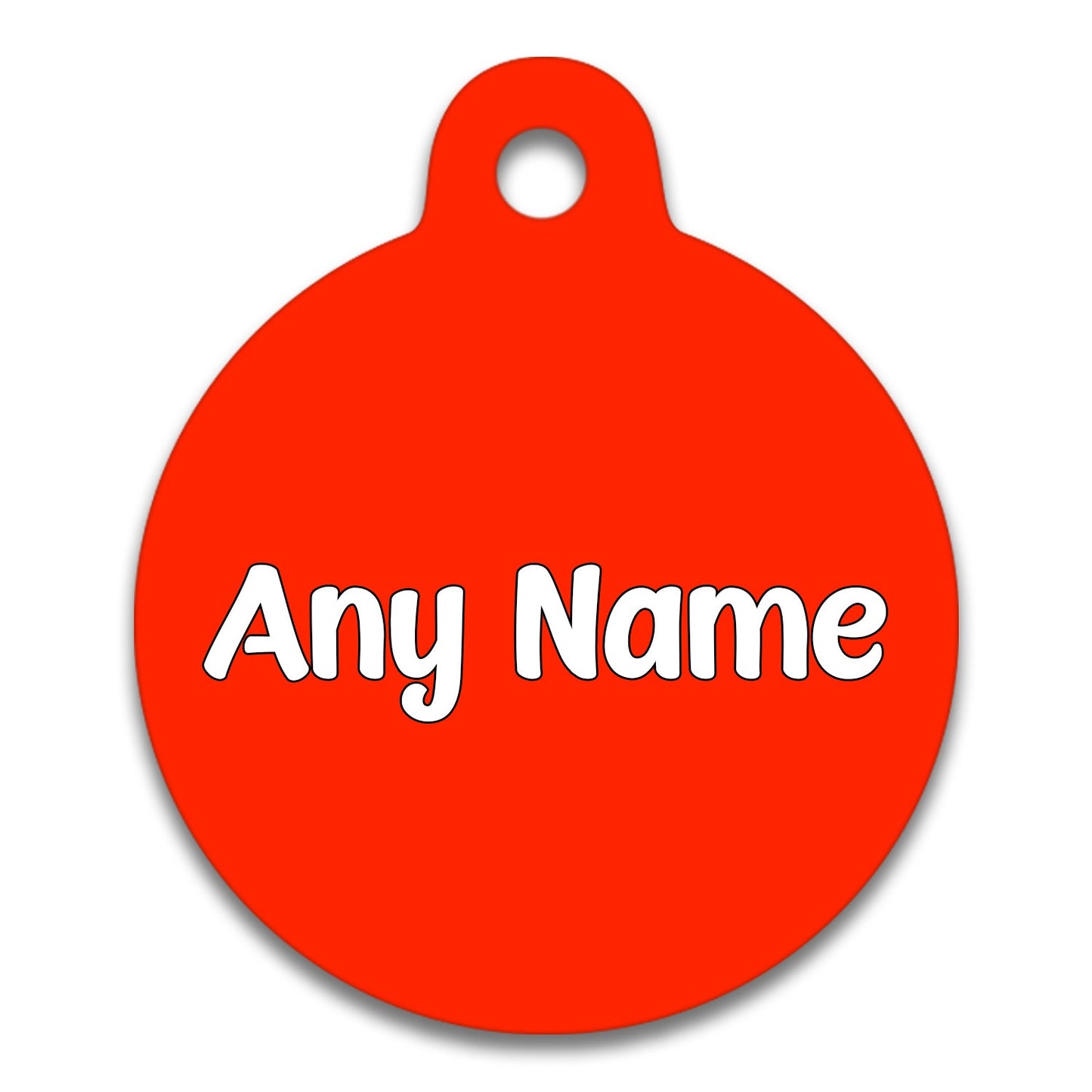 Red Plain Colour - Pet ID Tag