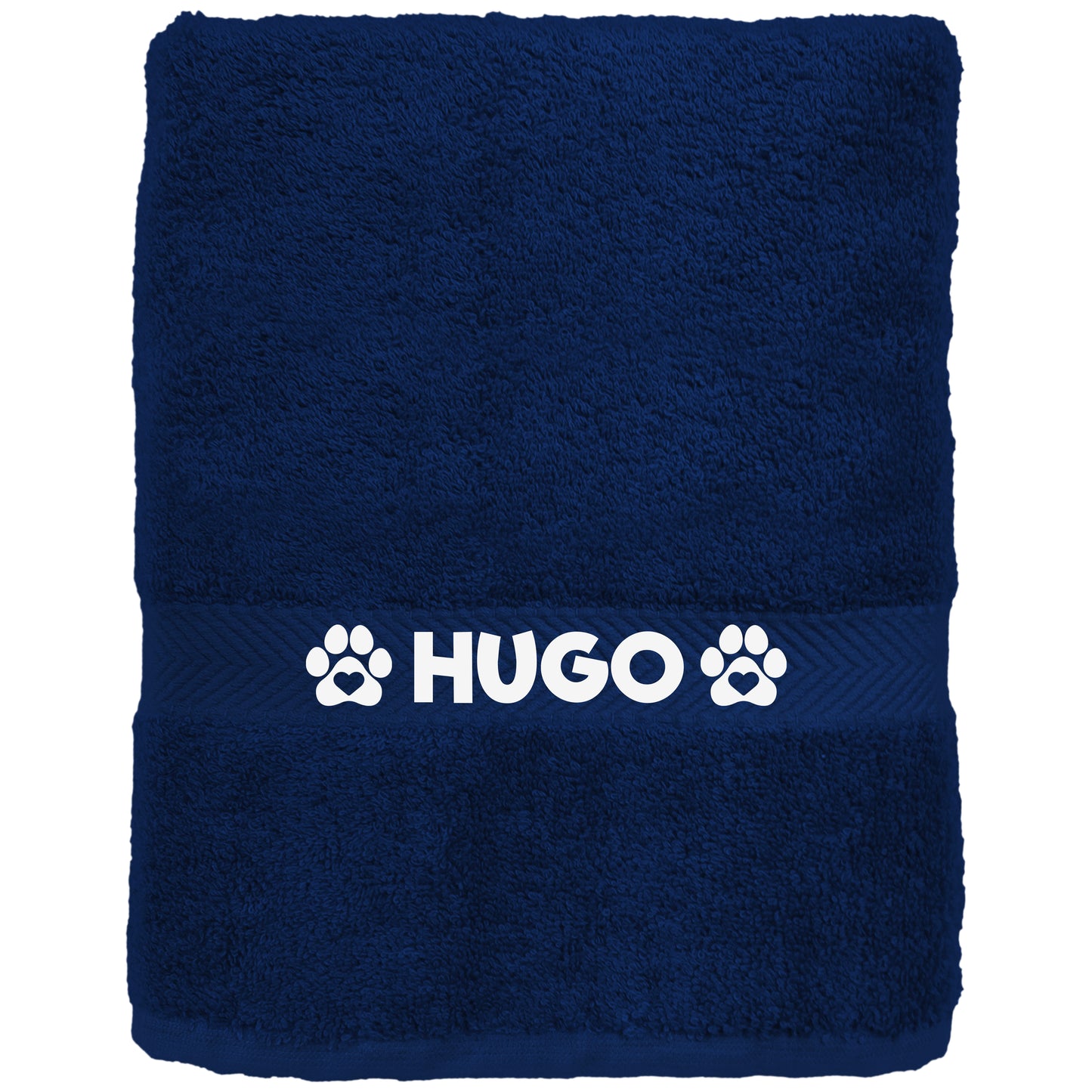 Royal Blue Pet Towel Personalised With Name or Wording