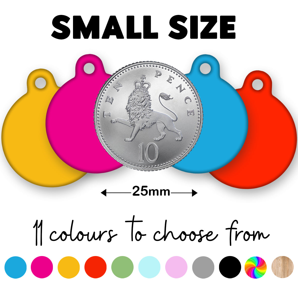 25mm Diameter Small Size - Weimaraner Dog