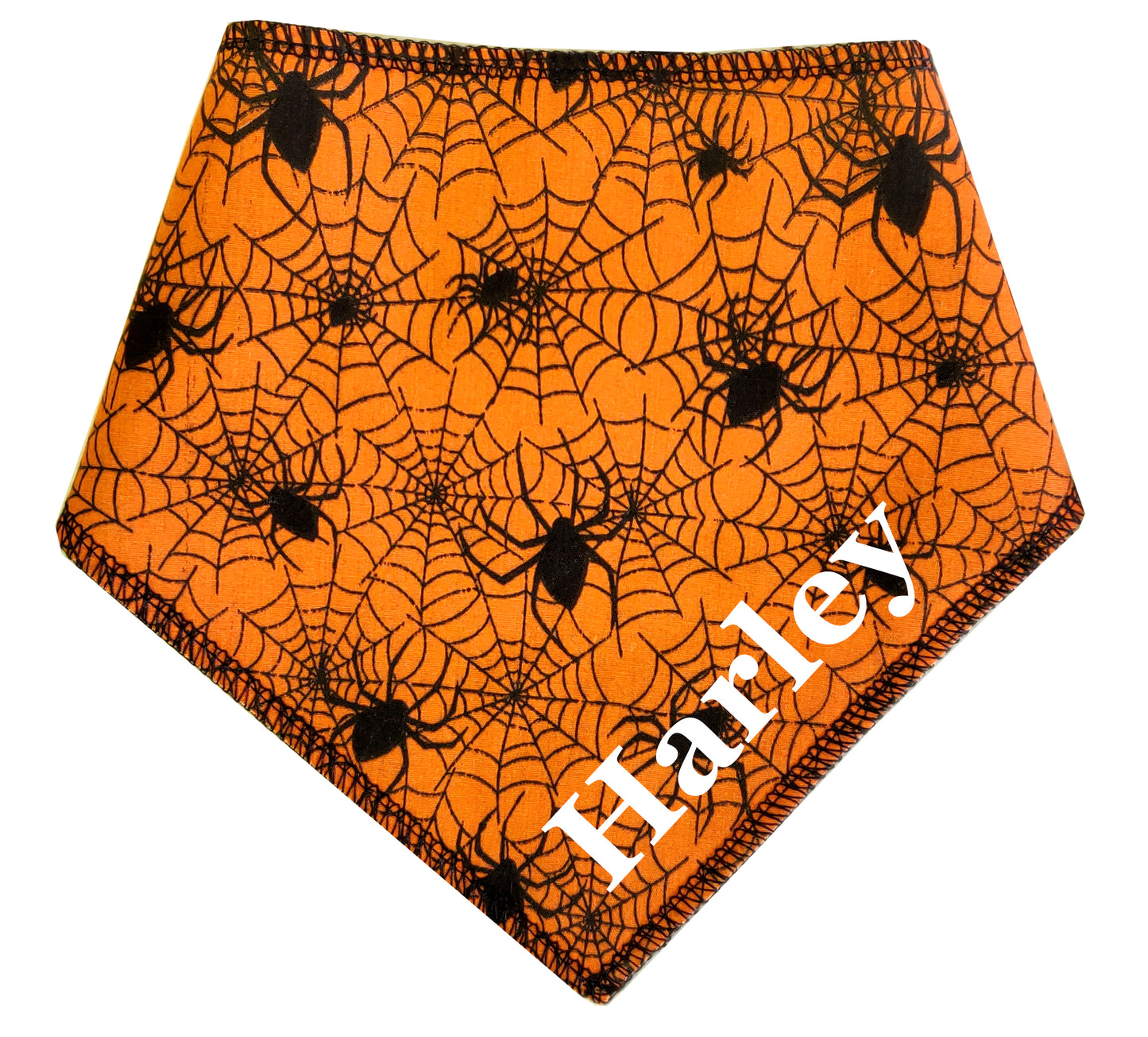 Orange Cobwebs Any Name Dog Bandana