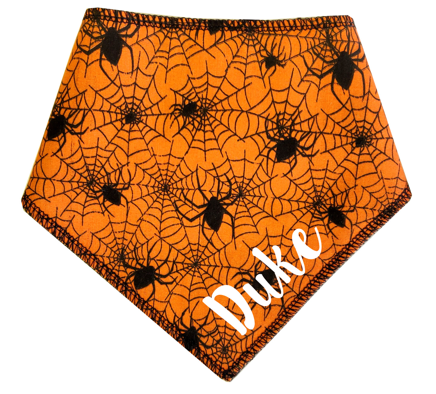 Orange Cobwebs Any Name Dog Bandana