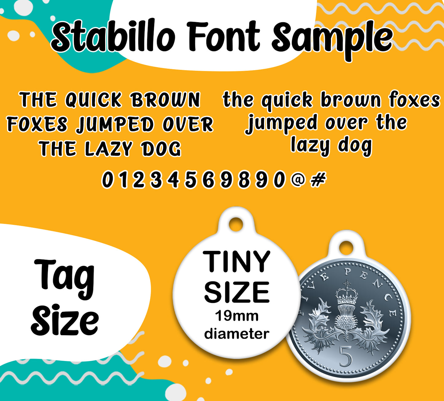 Yellow - Pet ID Tag