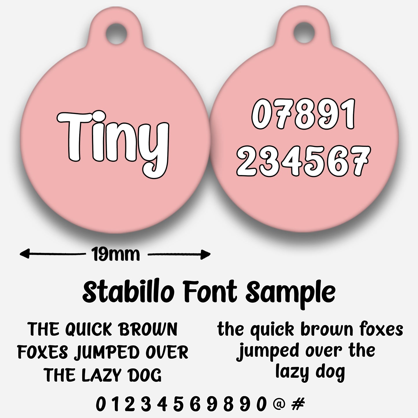 Blush Pink Plain Colour - Pet ID Tag