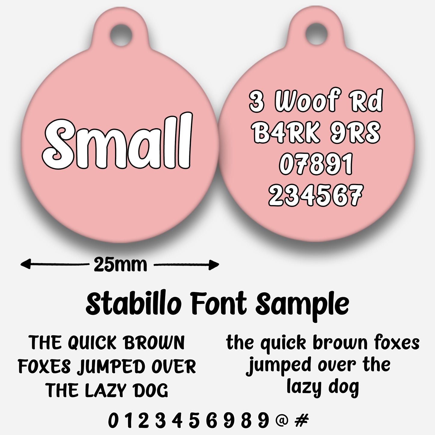 Blush Pink Plain Colour - Pet ID Tag