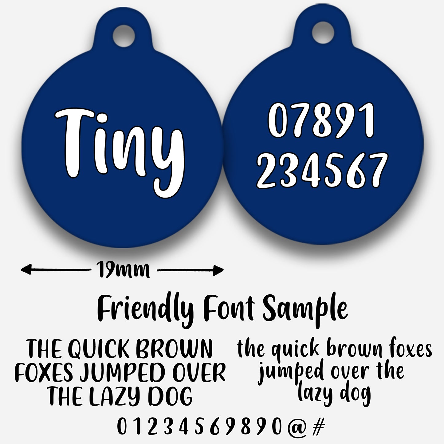 Navy - Pet ID Tag