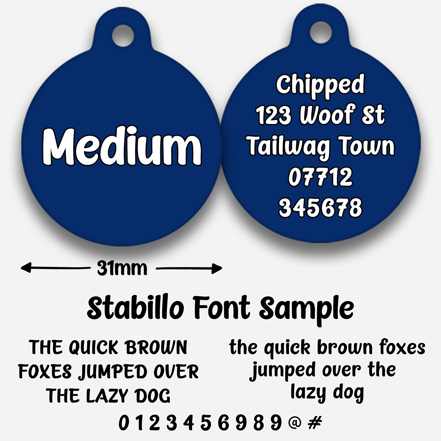 Navy - Pet ID Tag