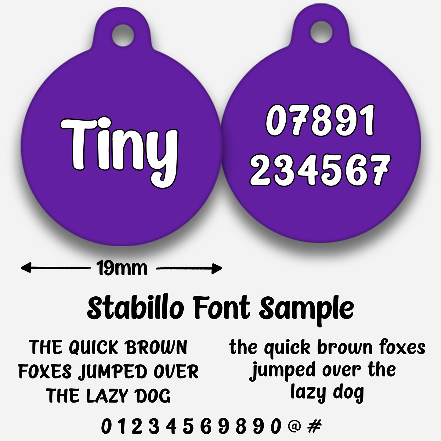 Purple - Pet ID Tag