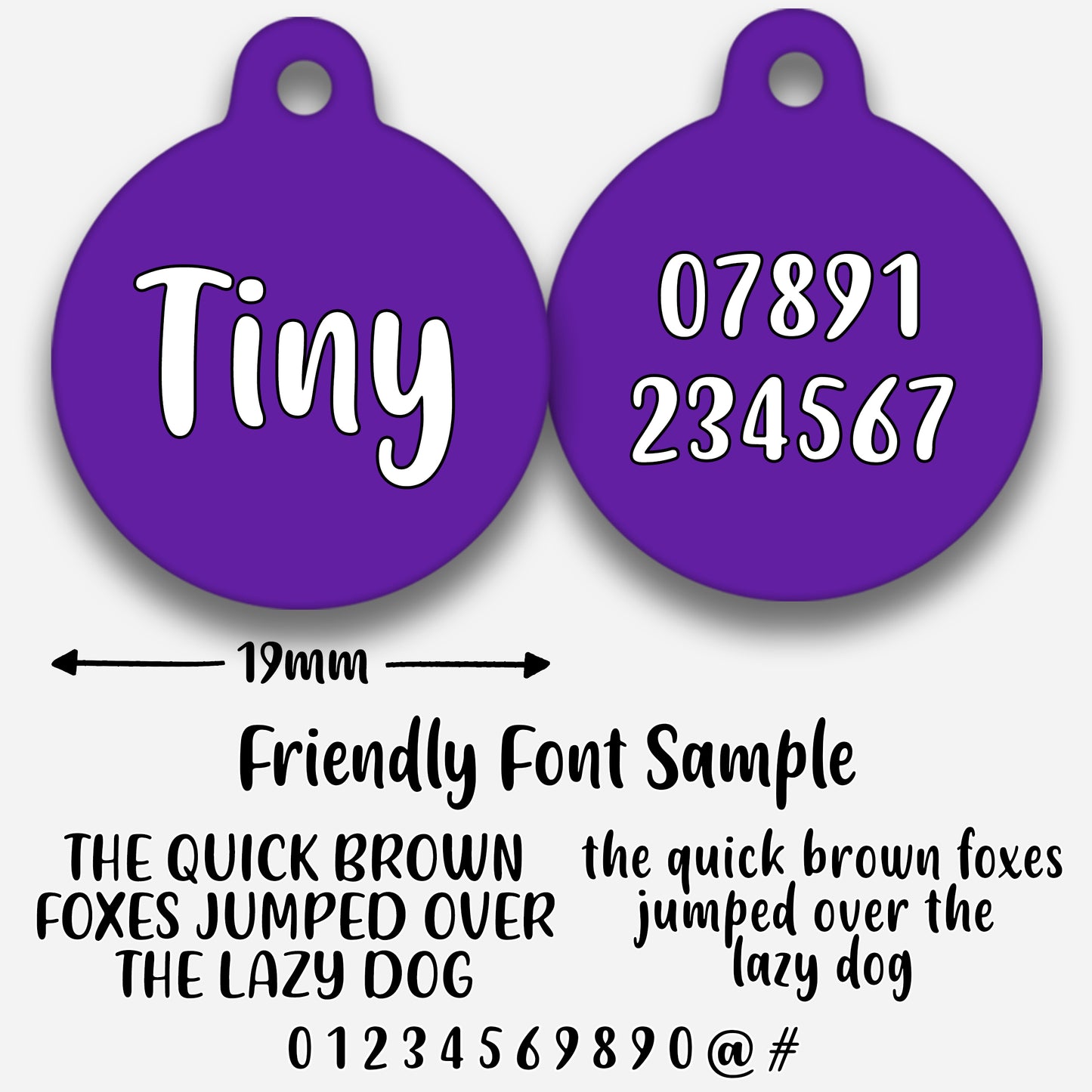 Purple - Pet ID Tag