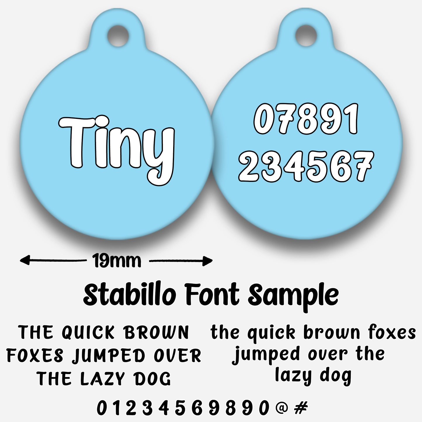 Sky Blue - Pet ID Tag