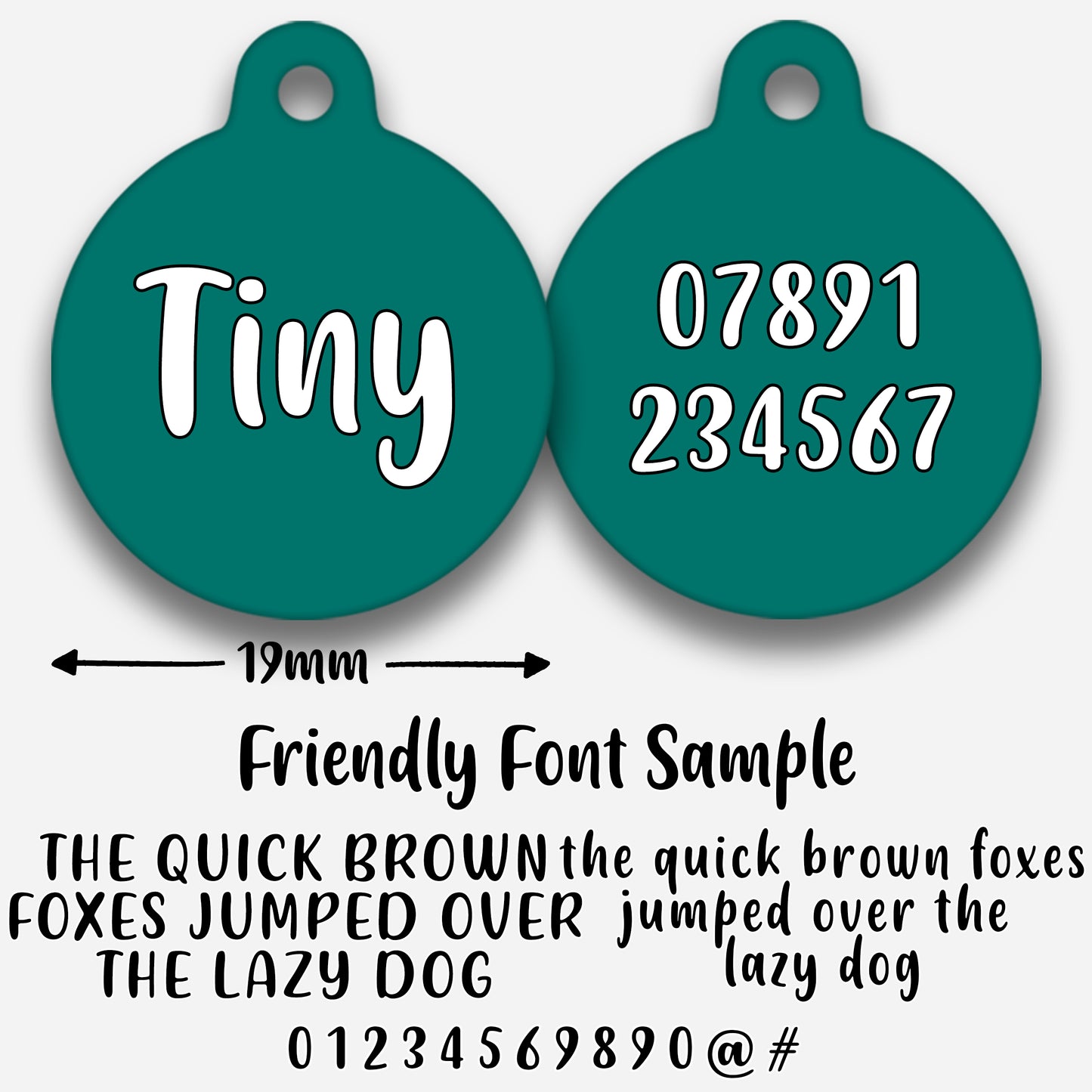 Teal - Pet ID Tag