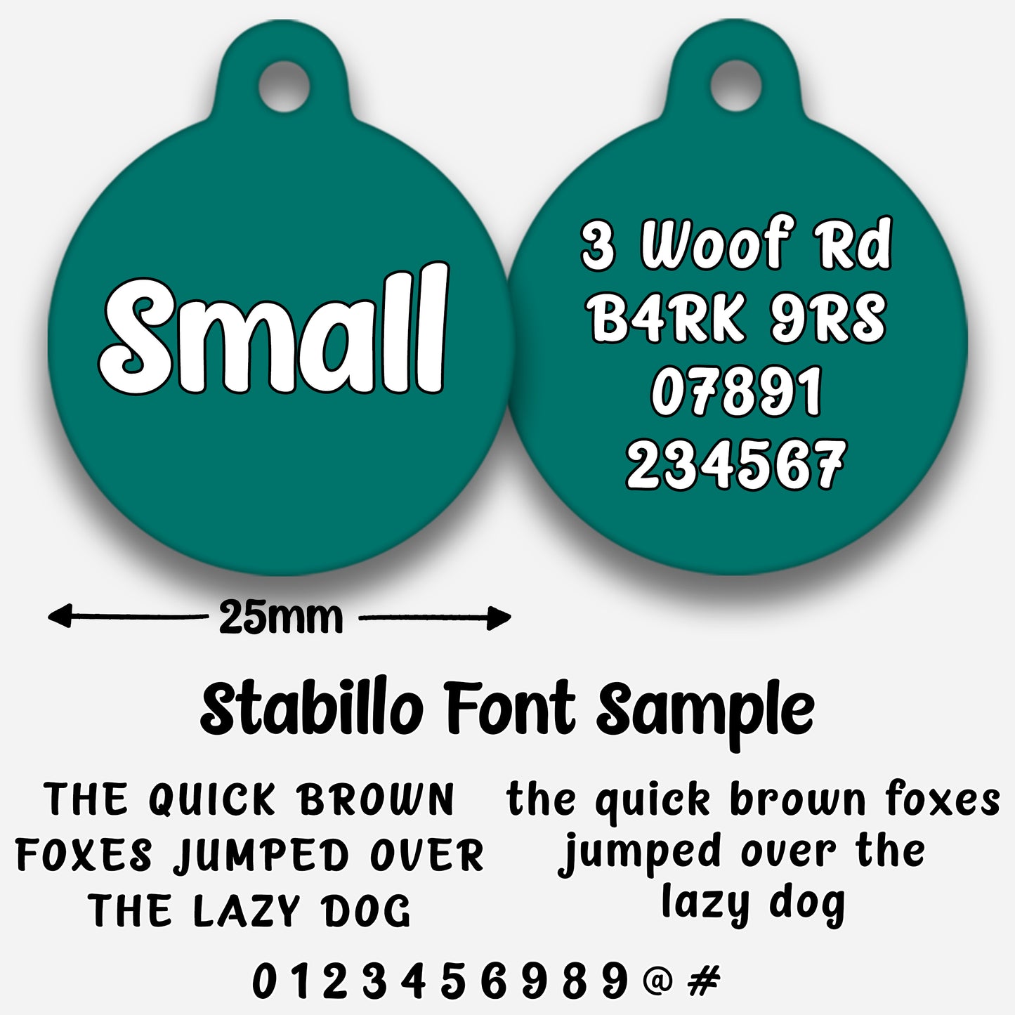 Teal - Pet ID Tag
