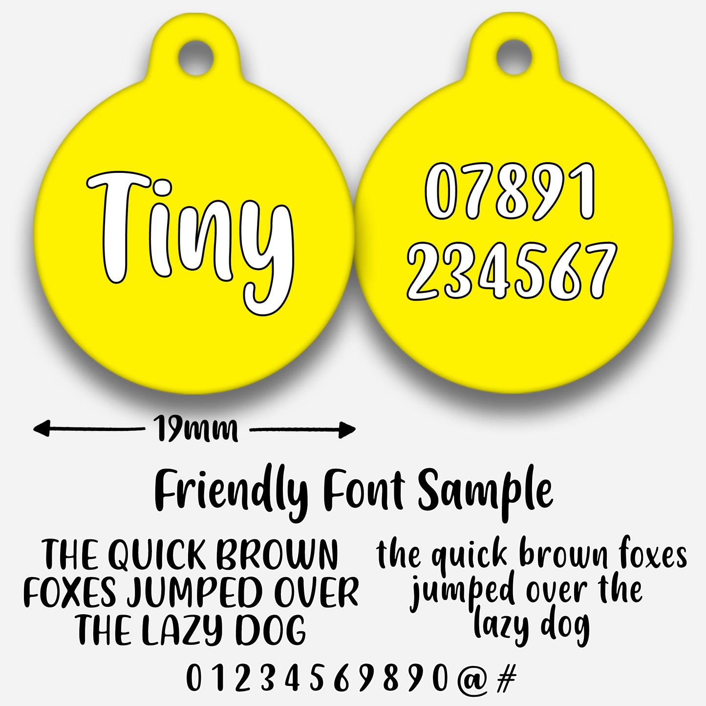 Yellow - Pet ID Tag