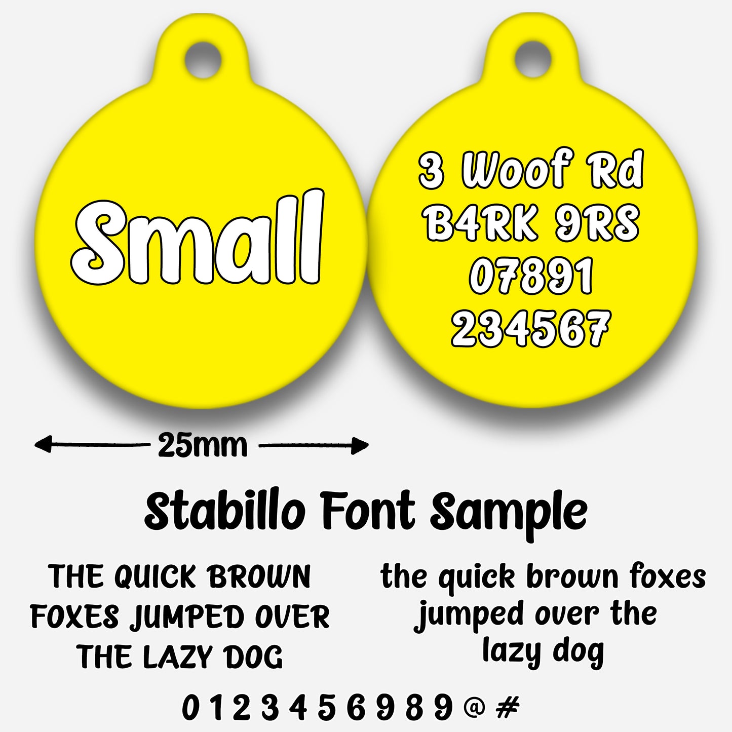 Yellow - Pet ID Tag