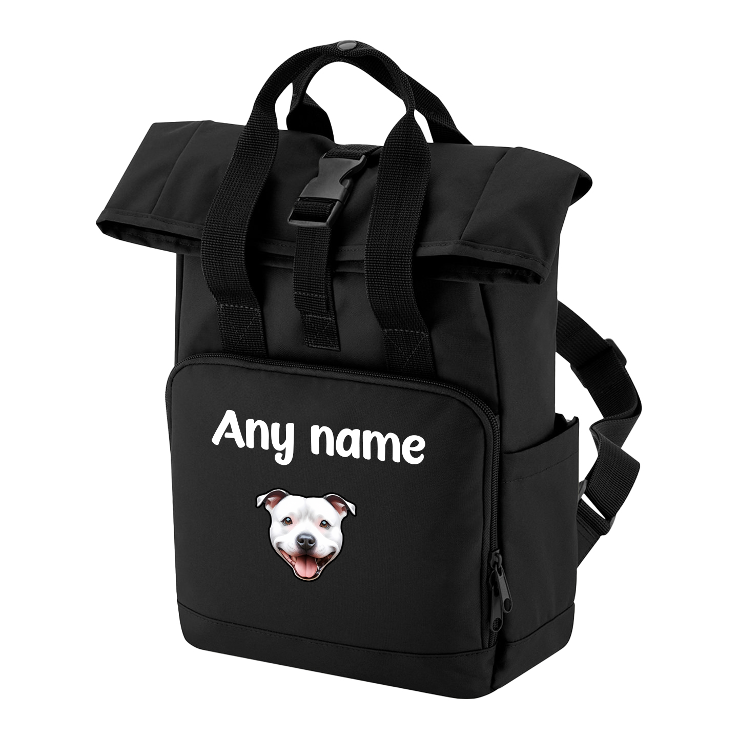 Travel Rucksack 9 Litres Black Any Breed Backpack With Custom Personalised Dog Name