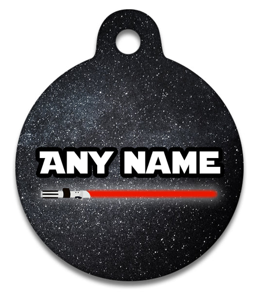Star Paws Red Lightsaber - Pet ID Tag