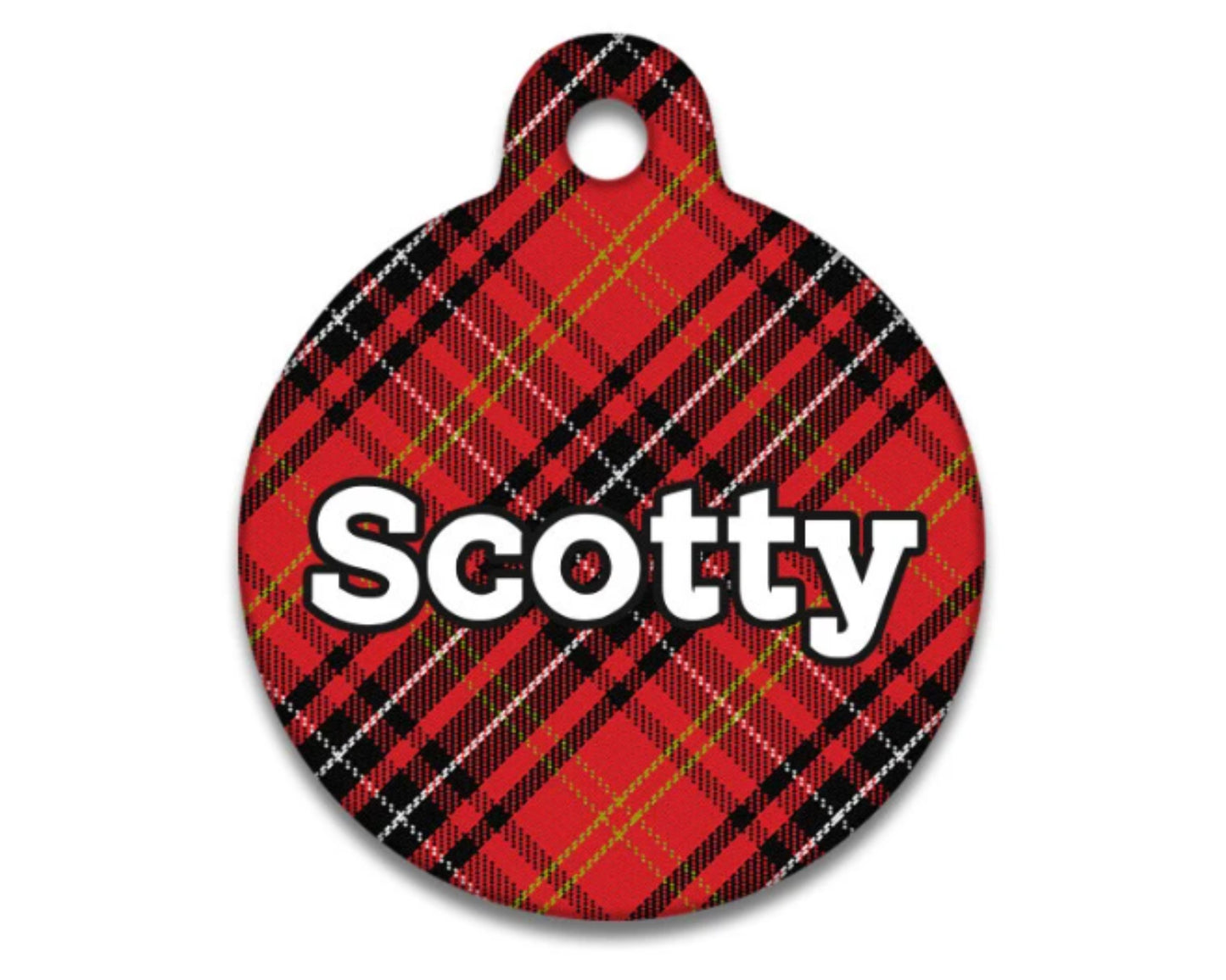 Red Tartan Royal Stewart - Pet ID Tag