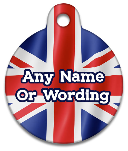 Union Jack Flag - Pet ID Tag