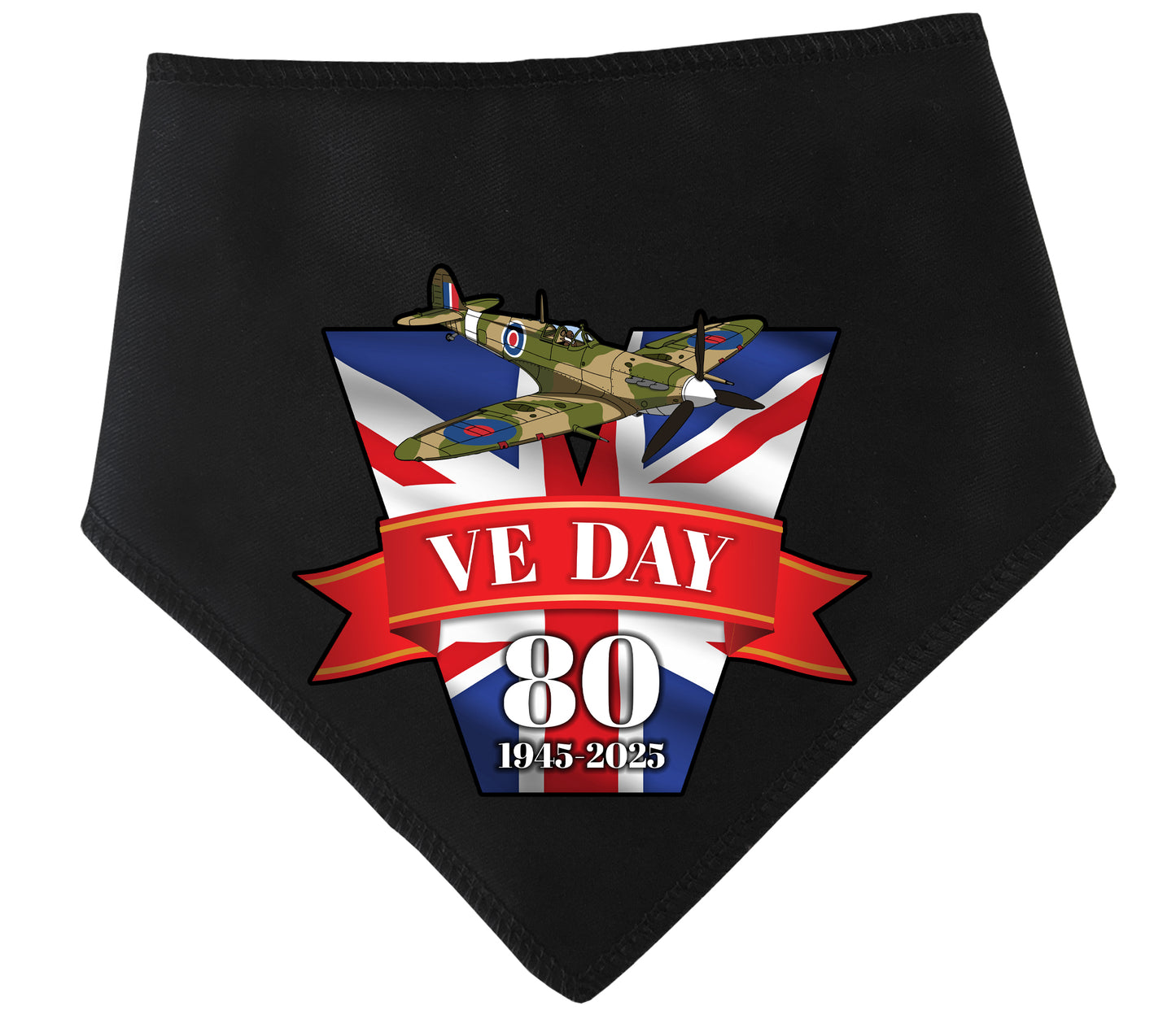 VE Day Victory 80 Years Commemorative Dog Bandana