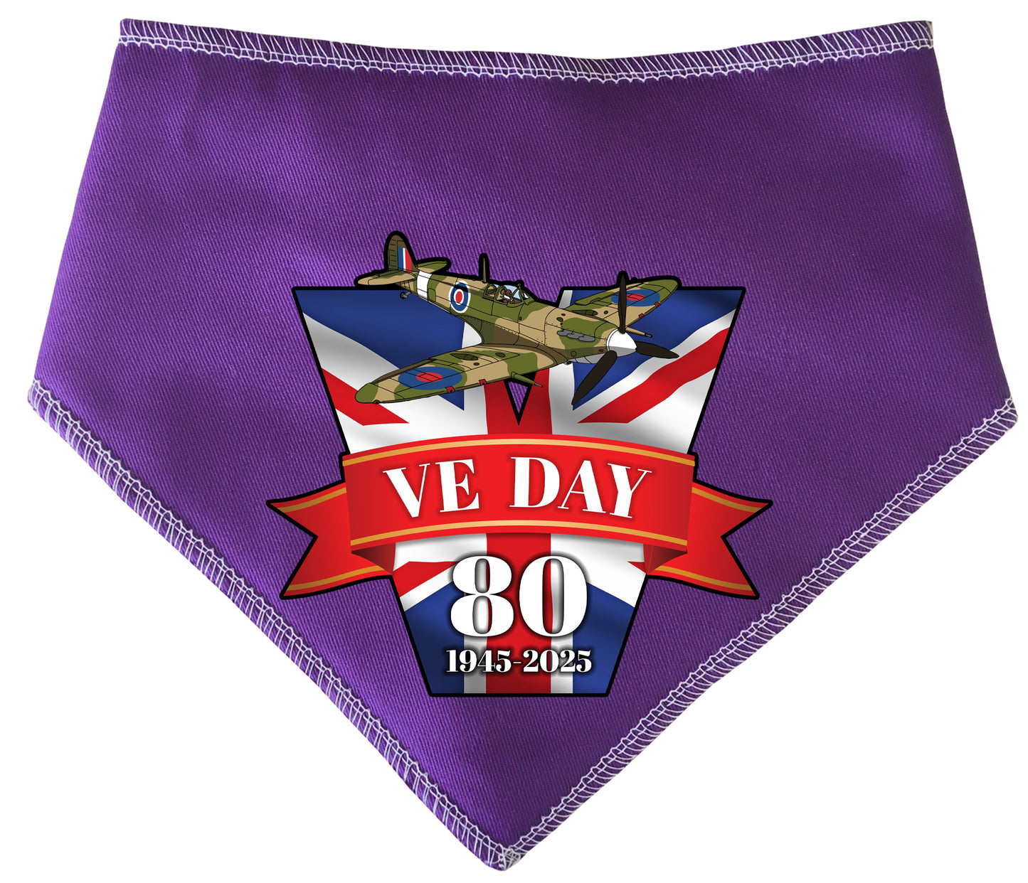VE Day Victory 80 Years Commemorative Dog Bandana