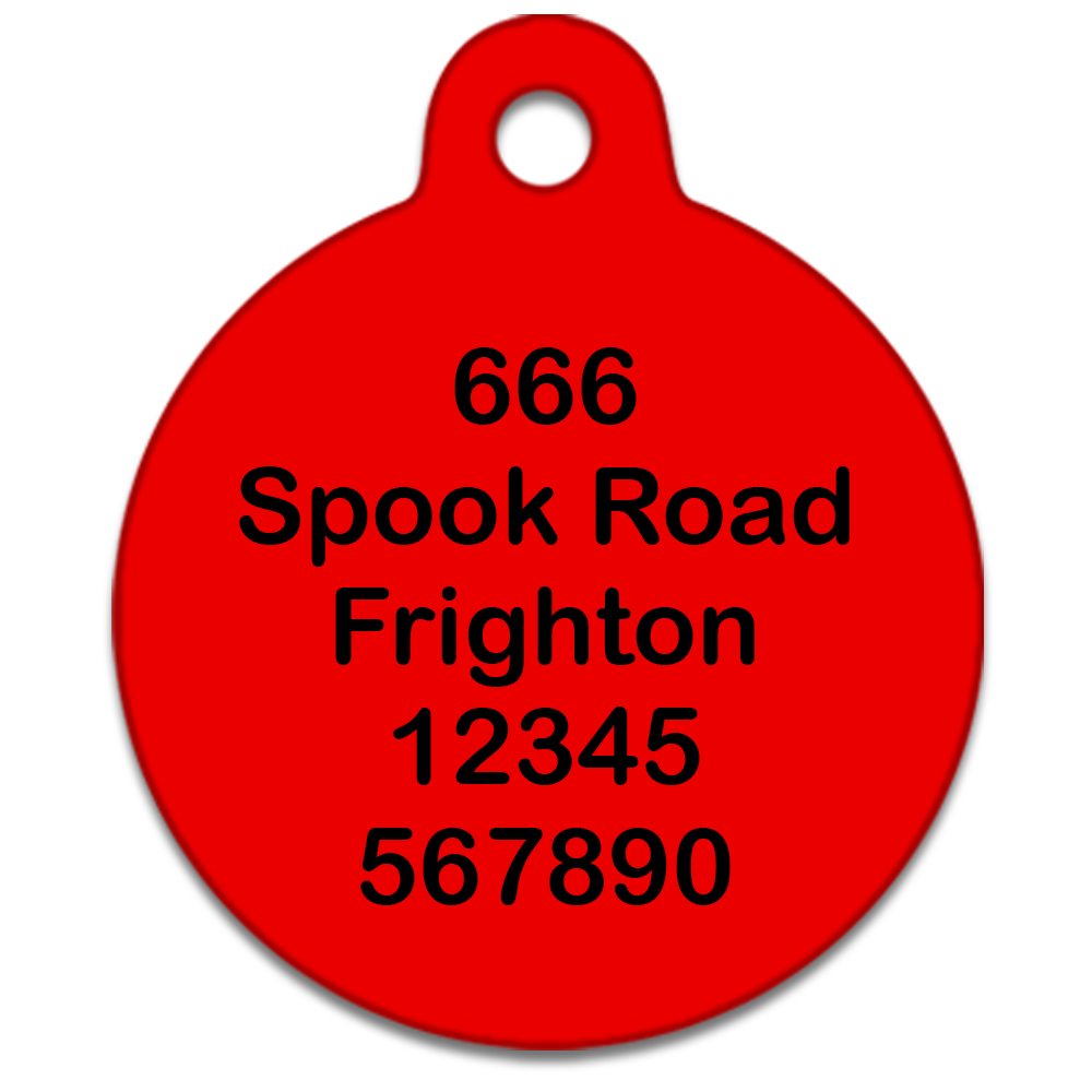 Bloody Hand Print With Custom Blood Stained Style Name - Pet Identity Tag