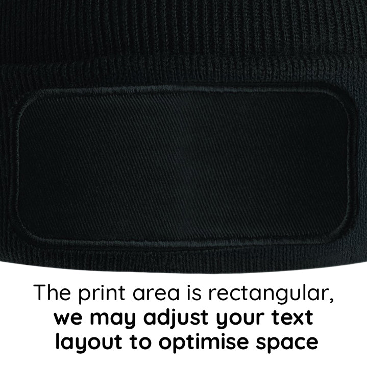 'Any Wording' Custom Personalised Beanie