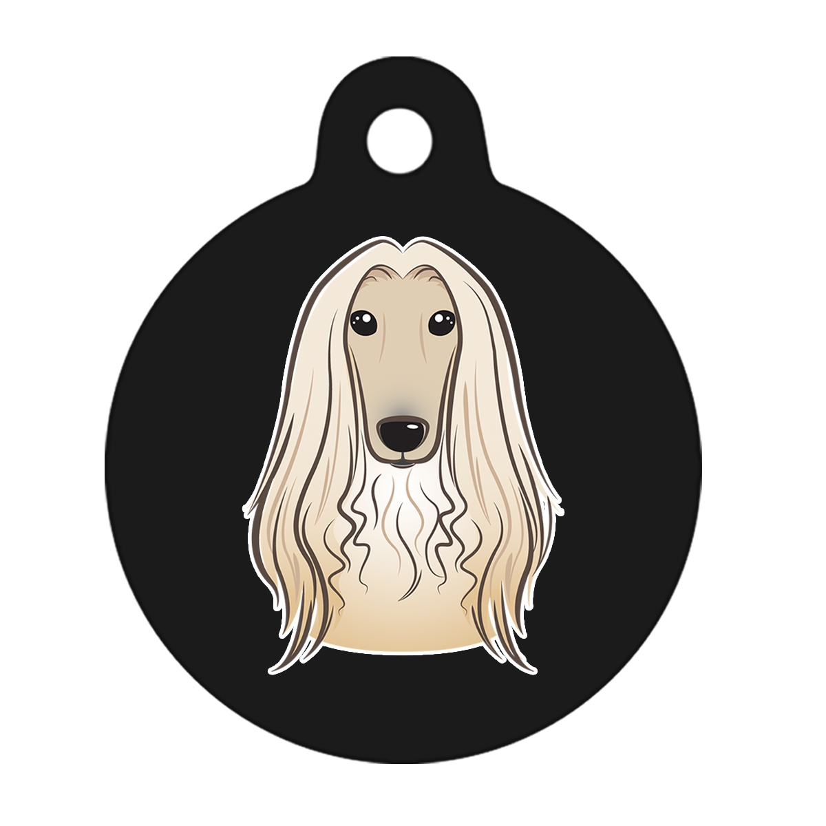 25mm Diameter Small Size - Afghan Hound Dog